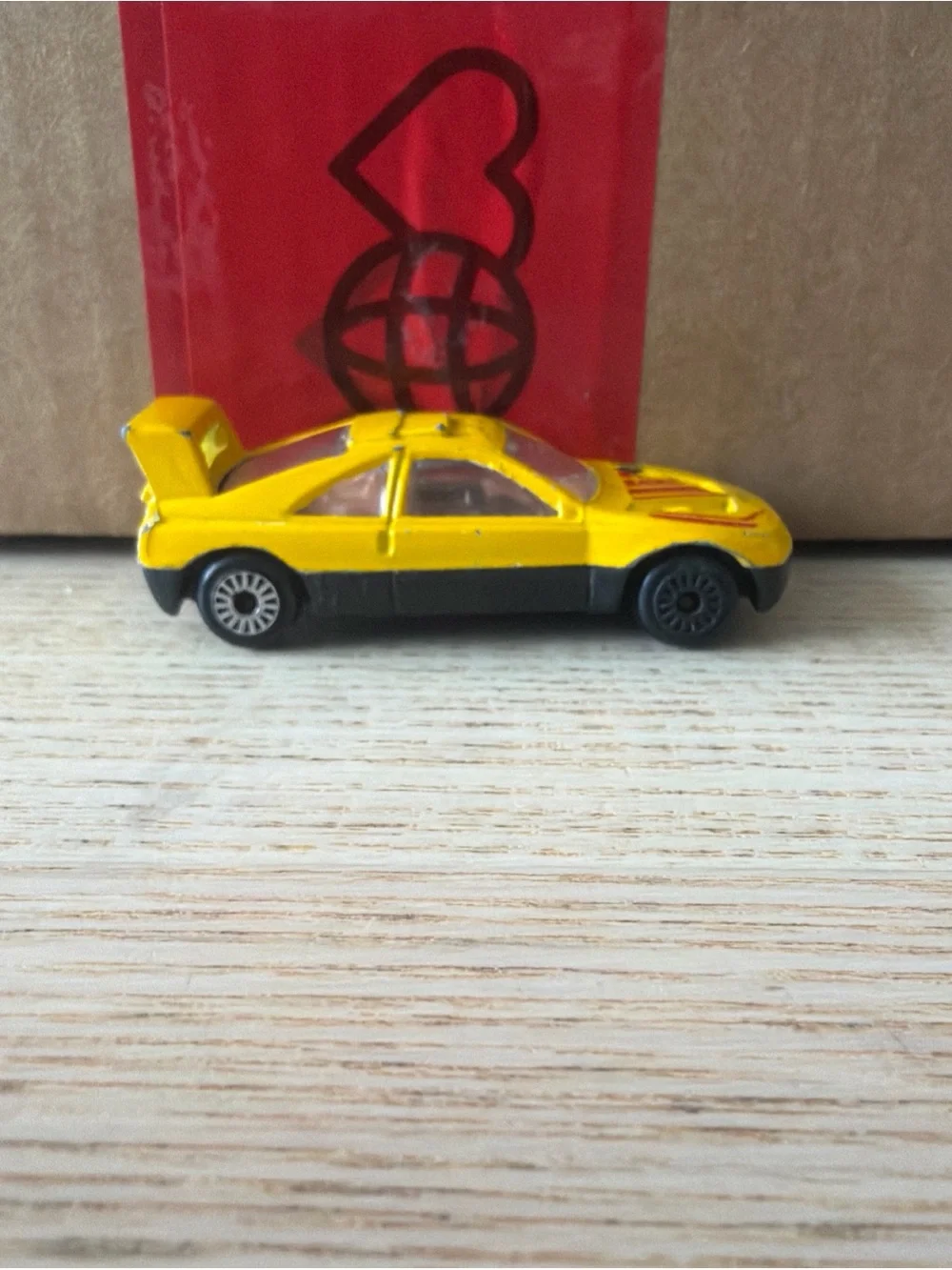 Peugeot 405 Minicar Diecast Yellow Toy Car Rally Winner